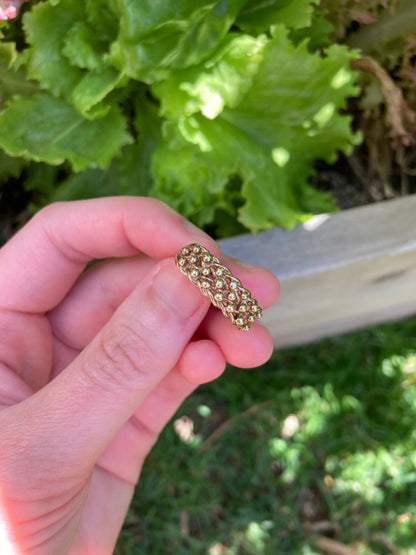 Vintage 9ct yellow gold keeper ring