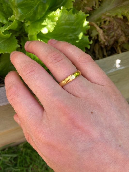 Vintage 22ct yellow gold band, 3.6mm wide
