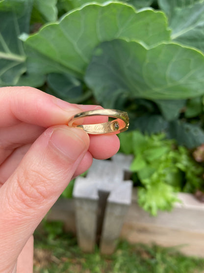 Antique Victorian 18ct yellow gold starset 0.25ct old mine cut diamond solitaire ring