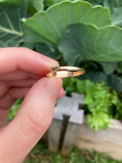 Antique Victorian 18ct yellow gold starset 0.25ct old mine cut diamond solitaire ring