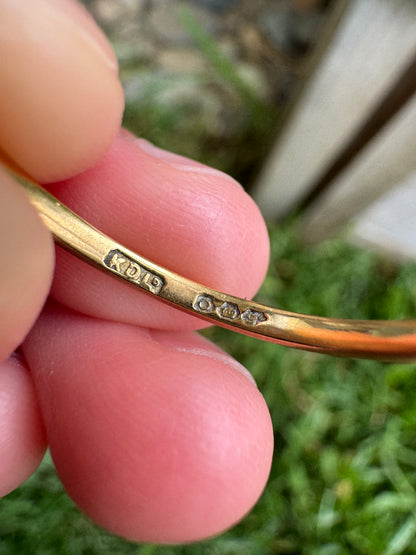 Vintage 22ct yellow gold band, 1.5mm wide