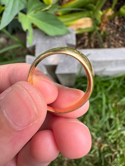 Antique 18ct yellow gold single cut diamond starset gypsy ring