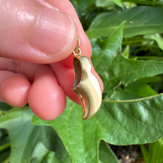 Vintage 14ct yellow gold clog charm