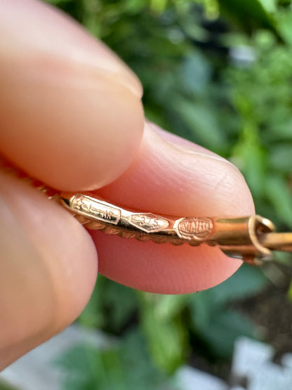 Vintage 9ct rose gold Italian hoop earrings