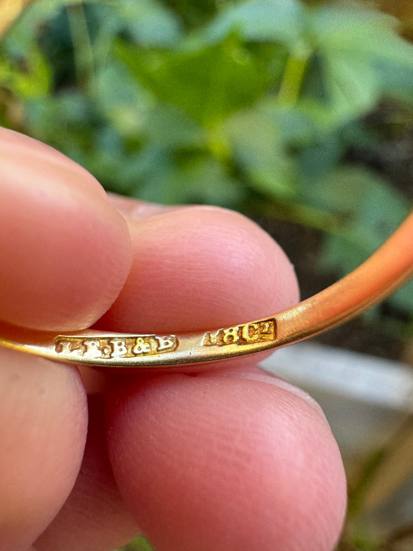 Vintage 18ct yellow gold ruby and old cut diamond ring