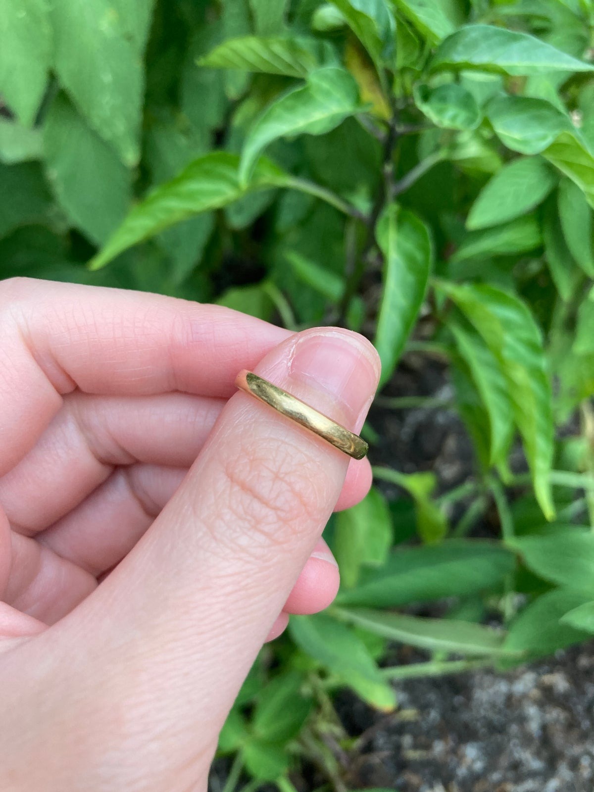 Vintage Italian 18ct yellow gold band
