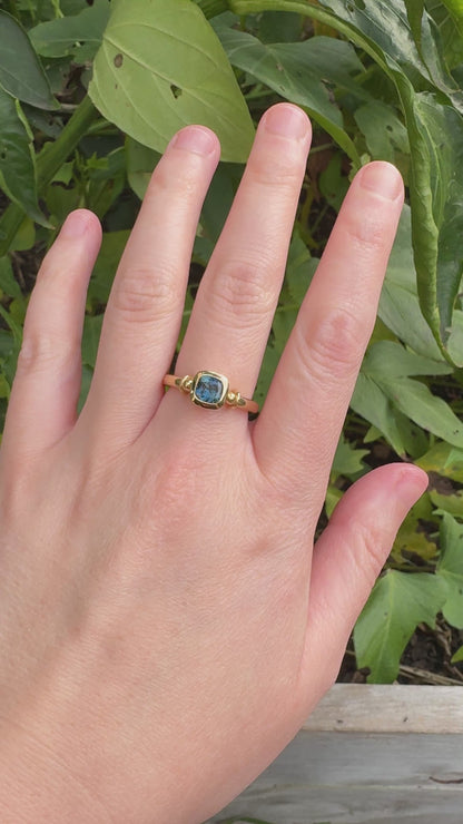 Handmade Chris Sherwin 18ct gold natural Australian sapphire ring