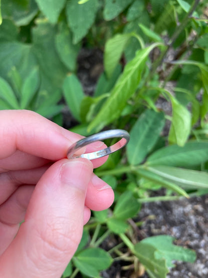 Vintage platinum band, size N 1/2